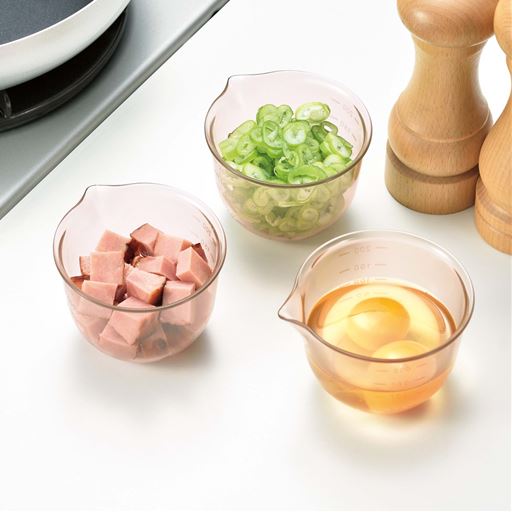 食材の下ごしらえやドレッシング作りに便利な耐熱ミニボウル3個セット