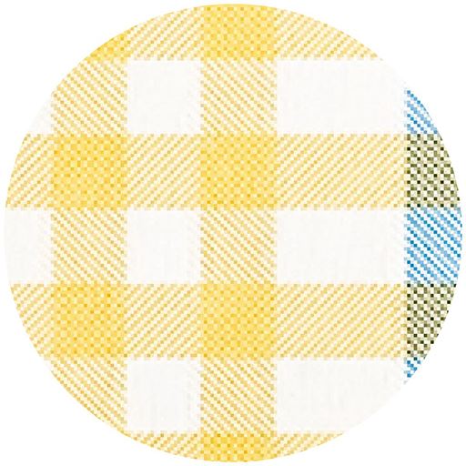 B(チェック/イエロー) 生地拡大