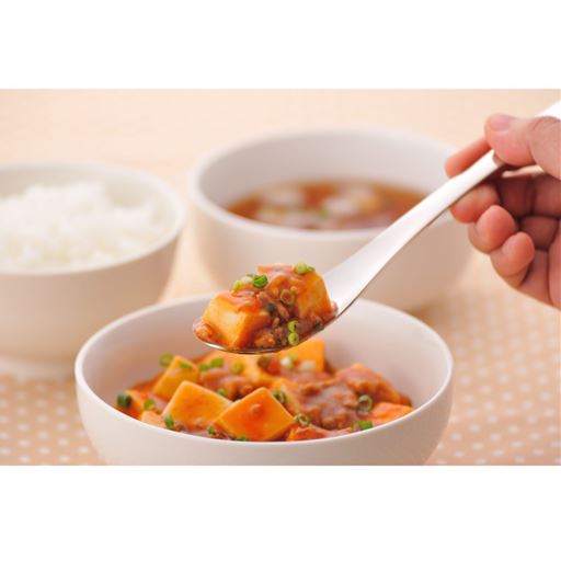 麻婆豆腐もしっかりすくえる!