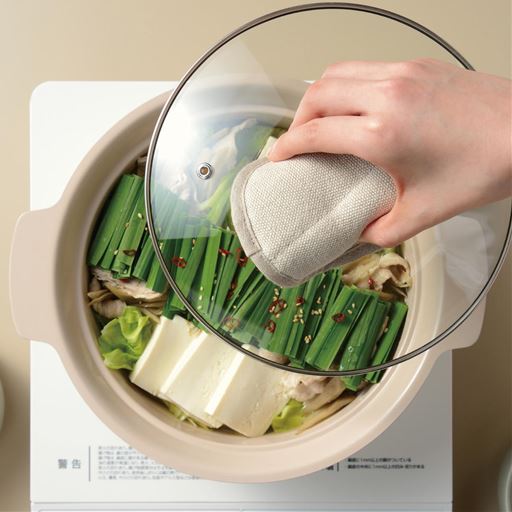 調理中の中身が見えやすいガラス蓋