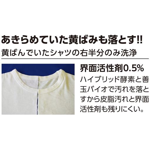 あきらめていた黄ばみも落とす!!