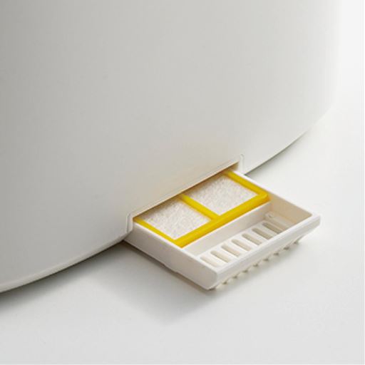 アロマトレイと抗菌カートリッジで、香りと衛生面にも配慮しています。