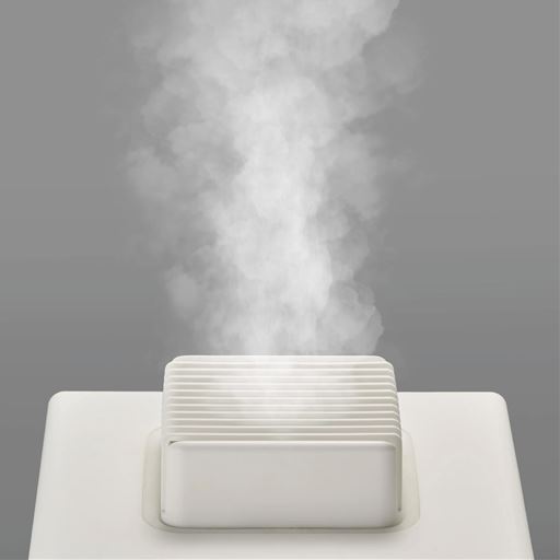 蒸気が熱くなりづらい吹き出し口。