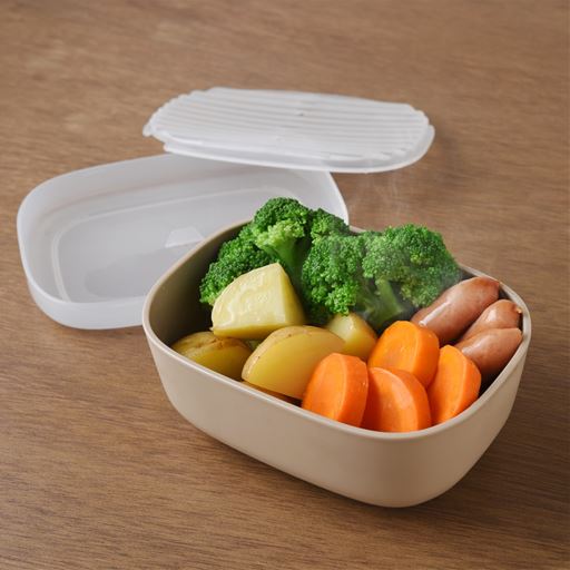 ご飯以外の温めなおしや、蒸し料理にも使えます。