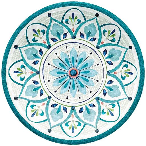 ターコイズブルー A(サラダプレート/22cm)