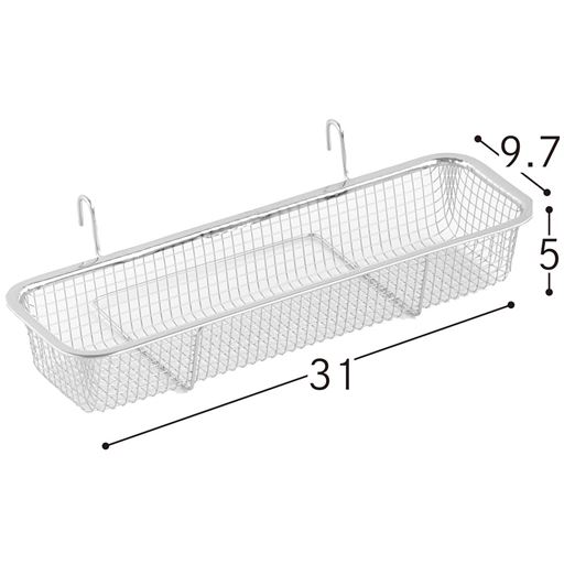 カゴの形状に合わせて、背面ワイヤーは簡単に角度調整可能。
