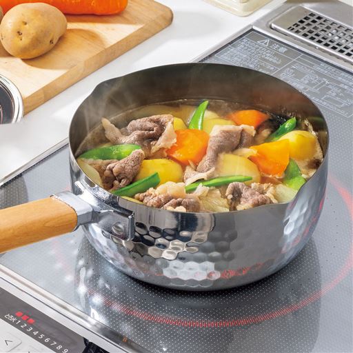 雪平鍋の『くっつく、焦げつく』お悩みから解放!A(蓋/16～20cm用)20cm