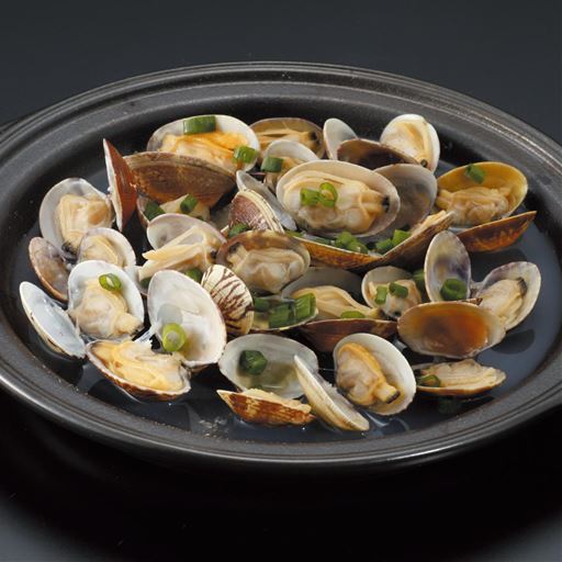 アサリの酒蒸し 加熱時間3分30秒<br>※加熱時間の目安は500Wです。料理によっては余熱が必要な場合もあります。