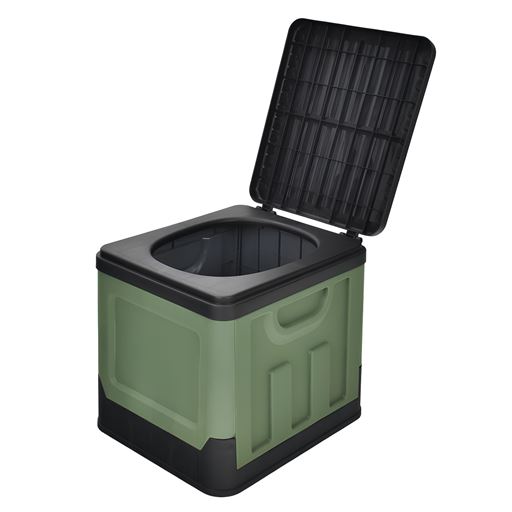 カーキ<br>1台5役! 折りたたみ簡易トイレです。