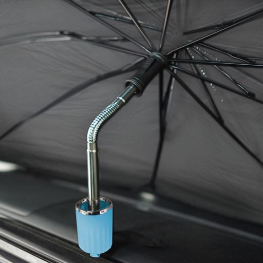 柄が自由に曲がるので置きやすい!