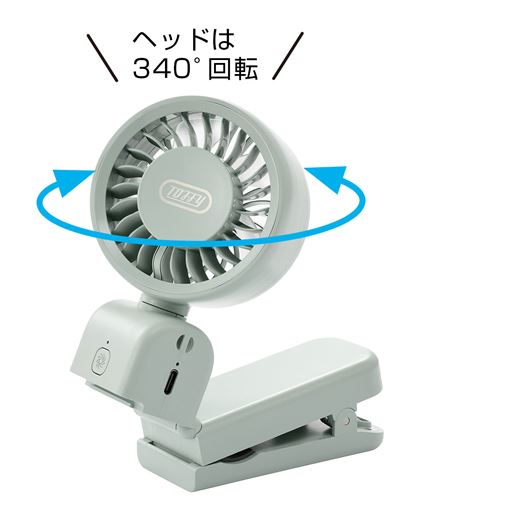 折り曲げて置く ヘッドは340°回転