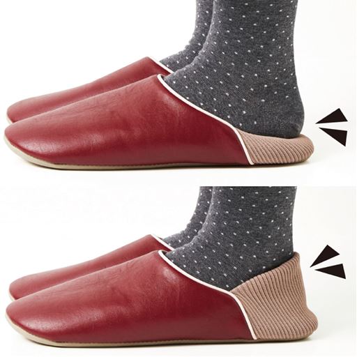 2WAYのかかと仕様<br>お好みに合わせて、履き方をお選びいただけます。