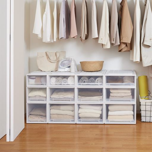 ホワイトクリア中身がひと目でわかるので分類整理にも便利です!