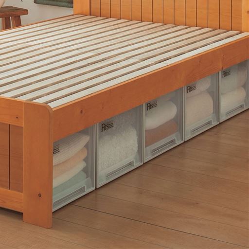 ベッド下の収納にも。※このカラーは販売しておりません。