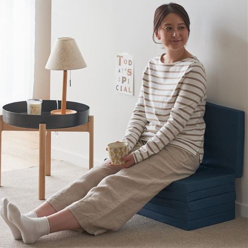 ネイビー (ショートミニシングル) <br>スツールとしても。