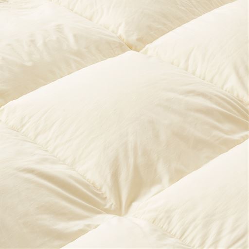 ふっくらとしたキルトが暖気を包み込む。