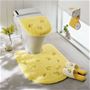 イエロー(ミモザ) Lマット(横60×縦80cm)<br>優しい色合いと可憐なデザインが魅力のトイレマットです。