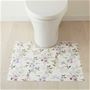A (フラワー)<br>お洗濯なしでいつでも清潔に保てる、PVCクリアトイレマットです。