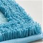 ブルー<br>厚みのあるトイレマットのフチはふわふわ仕様。