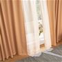 オレンジ ※レースカーテンはCP-295を使用しています。<br>飽きのこないツルンとした無地調のサテン生地を使用。