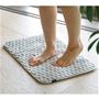 グレー(横60×縦40cm)<br>お風呂上がりの足元をふんわりさらり。