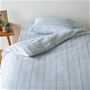 ブルー<br>独特のシャリ感が涼しげな、綿100%しじら素材の掛け布団カバーです。