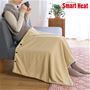 ベージュ<br>3通りに使えてどこでもあったか! スマートヒート&reg;あったかブランケットです。