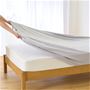 グレー<br>マットレスのサイドまで覆ってスッキリ。
