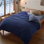 ネイビー系 ※商品はボックスシーツです。<br>発熱する毛布生地でとろけるような暖かさ。