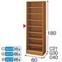 本体 C (奥行21/幅60cm)・G (奥行30/幅60cm)・O (奥行40/幅60cm) <br>▲は固定棚 ※寸法の単位はcmです。撮影の為、扉は外しています。