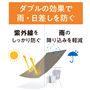 ダブルの効果で 雨・日差しを防ぐ!