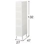 ホワイト J (幅27×高さ132cm/5段)<br>※寸法の単位はcmです。