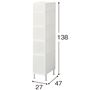 ホワイト K (幅27×高さ138cm/5段)<br>※寸法の単位はcmです。