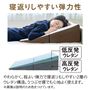 寝返りしやすい弾力性で、うつぶせ寝でも心地よく使えます。<br>※画像は説明のため色をつけています。