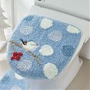 シマエナガのふかふかトイレフタカバー