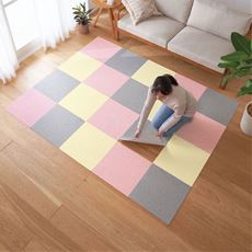 おくだけ吸着タイルマット/フリーカット 洗濯機可