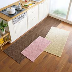 ピタッとズレにくい!キッチンマット(ニット柄)