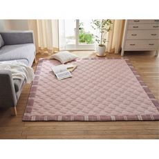 平織りキルトラグ(綿100%)/たたみやすい 持ち運びラク