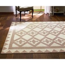 綿混平織りラグ(クローチェ)