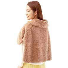 極暖 顔まですっぽりあったかケープ