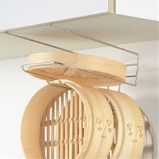 せいろも干せる引っ掛けラック