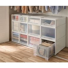 フィッツ衣装ケース(クローゼット用・2個組)