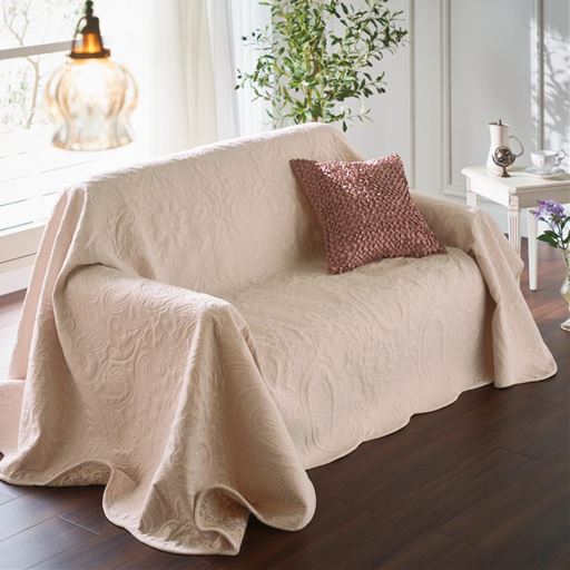 洗えるなめらかキルトマルチカバー(リバーシブル)