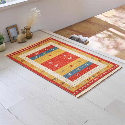 【トルコ製】玄関マット(キリム)