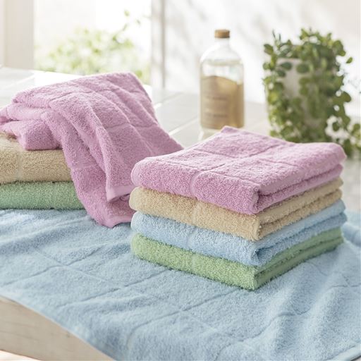 環境にやさしい「イイコットン」を使用した、サステナブルなタオルです。