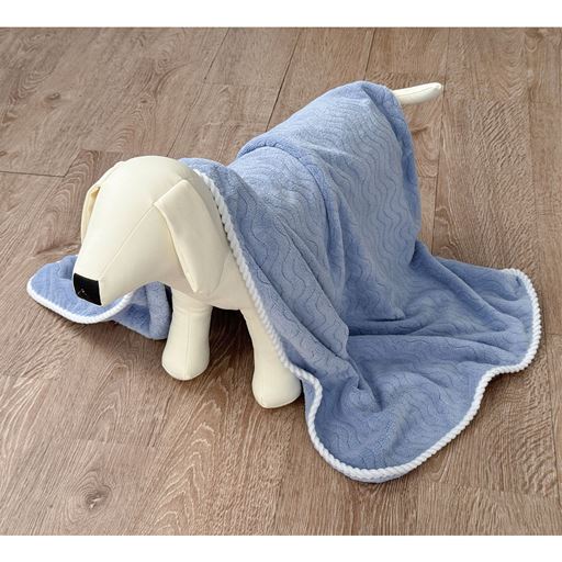 ブルー C (タオルLサイズ) <br>ぐんぐん吸水してペットが苦手なドライヤータイムを短縮!