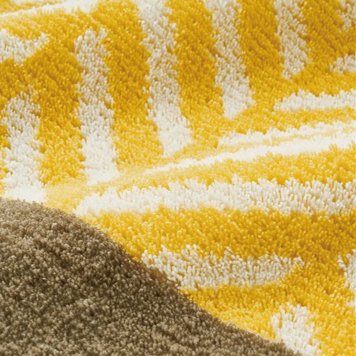 生地拡大(イエロー系/ヘリンボーン)<br>ふかふかの気持ちいい肌ざわり。