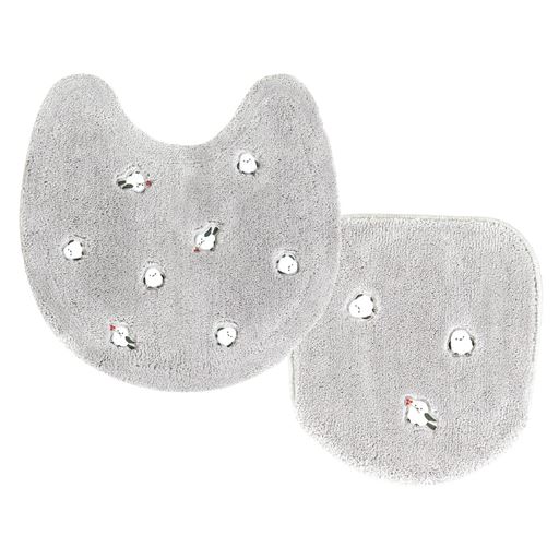 トイレタリー  グレー<br>※トイレマットとフタカバーはセットではございません。