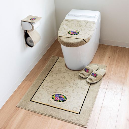 ベージュ <br>トイレマットL