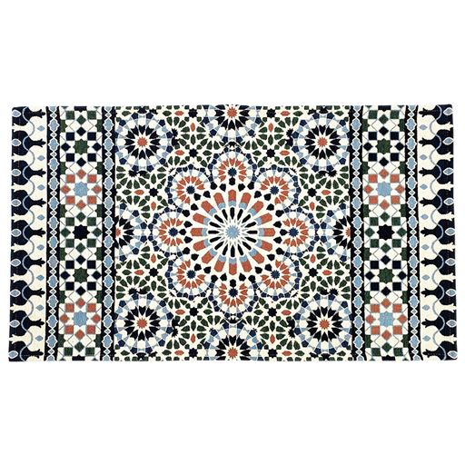 120×70cm  ブルー ※サイズにより柄の出方が異なります